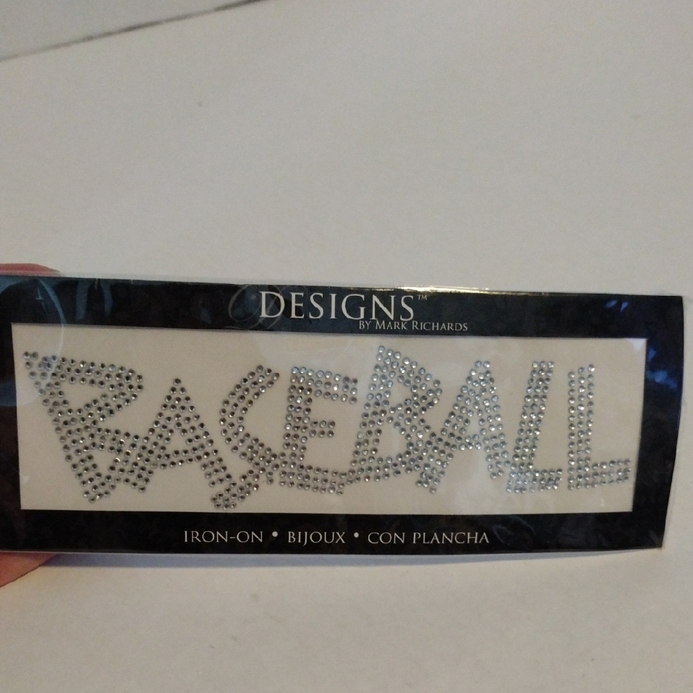 Silver Iron-On Baseball Patch